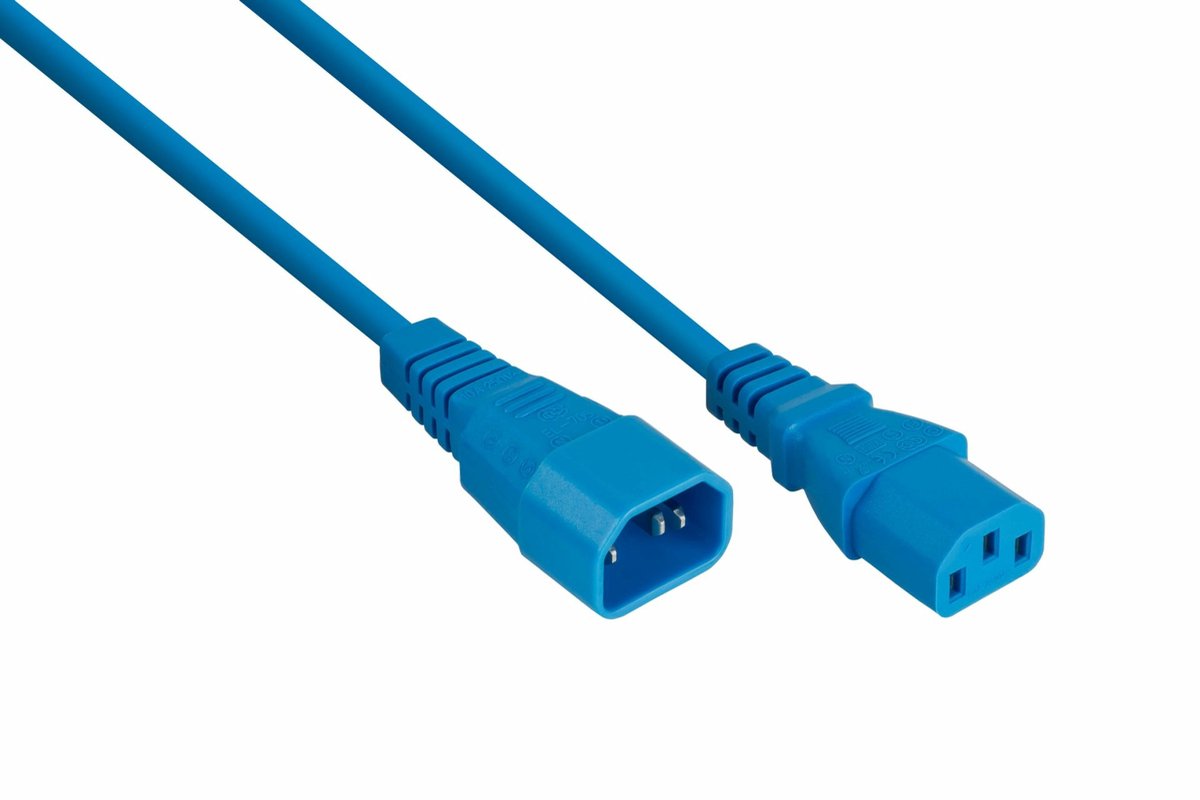 Kabelmeister SK1430-B020 electriciteitssnoer Blauw 2 m IEC C14 C13 stekker