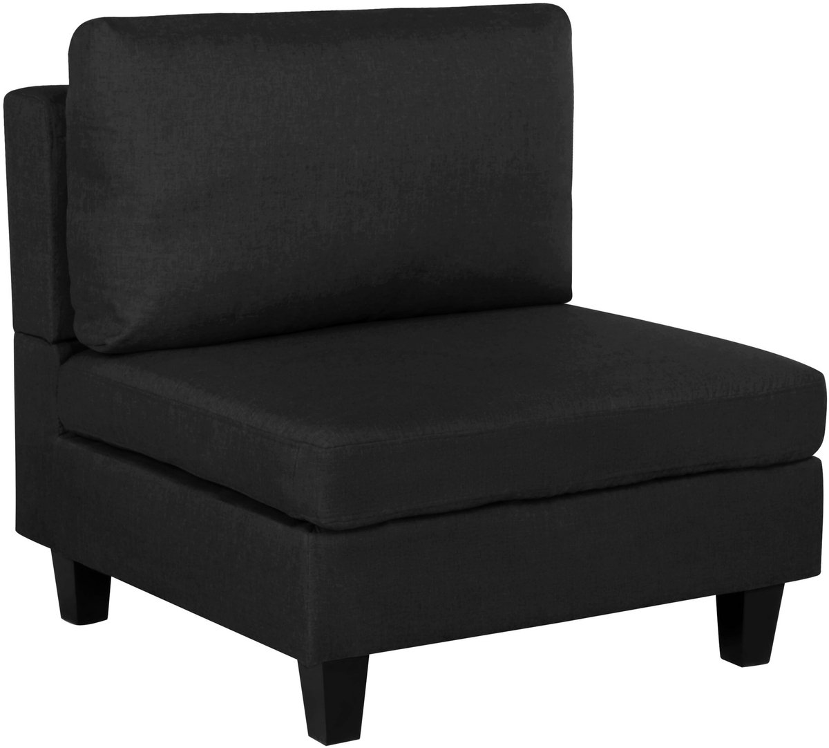 FEVIK - Fauteuil - Zwart - Polyester