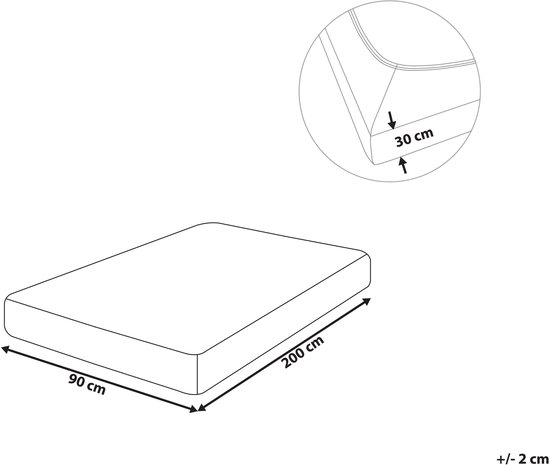 JANBU - Laken - Rouge corail - 90 x 200 cm - Katoen