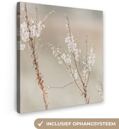 Peinture sur toile 20x20 cm - Décoration murale Fleurs - Wit - Plantes - Décoration murale murale salon - Décoration chambre - Accessoires de chambre - Peintures