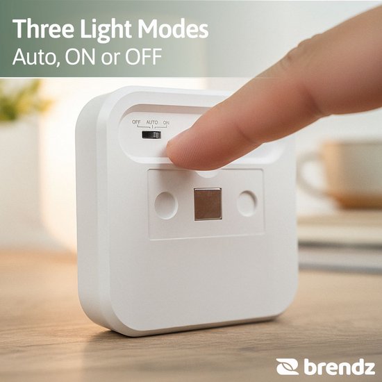 Brendz LED Trapverlichting, Nachtlampje Bewegingssensor, USB-C Oplaadbaar, Magnetisch, Warm Wit 3000K, Kastverlichting Draadloos, Inuk, 4-pack van Brendz — afbeelding 2