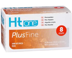 HT One Plusfine pennaalden 8 mm 31G - 100 stuks HT One