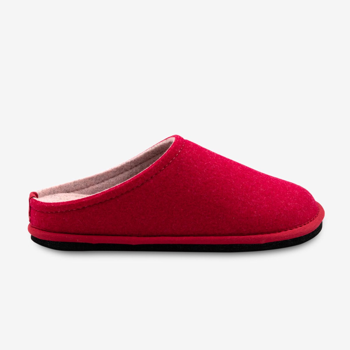 Loewenweiss Lowenweiss Easy Bicolore - Handgemaakte Pantoffels Gekookte Wol - Rood / Roze ROZE - Maat 42