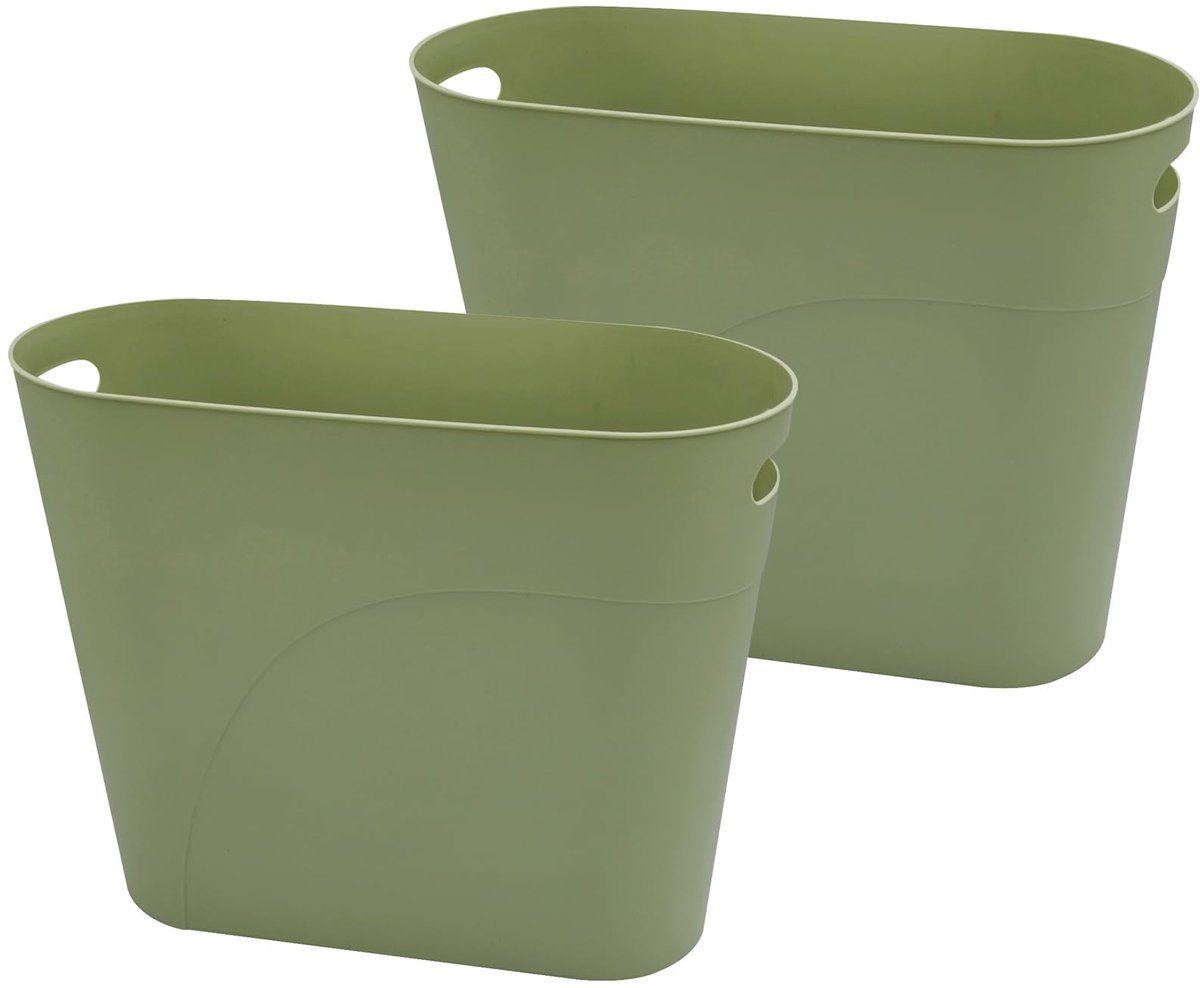 Ibenzoa® Compacte en Slanke Vuilnisemmer Set van 2 voor Diverse Ruimtes