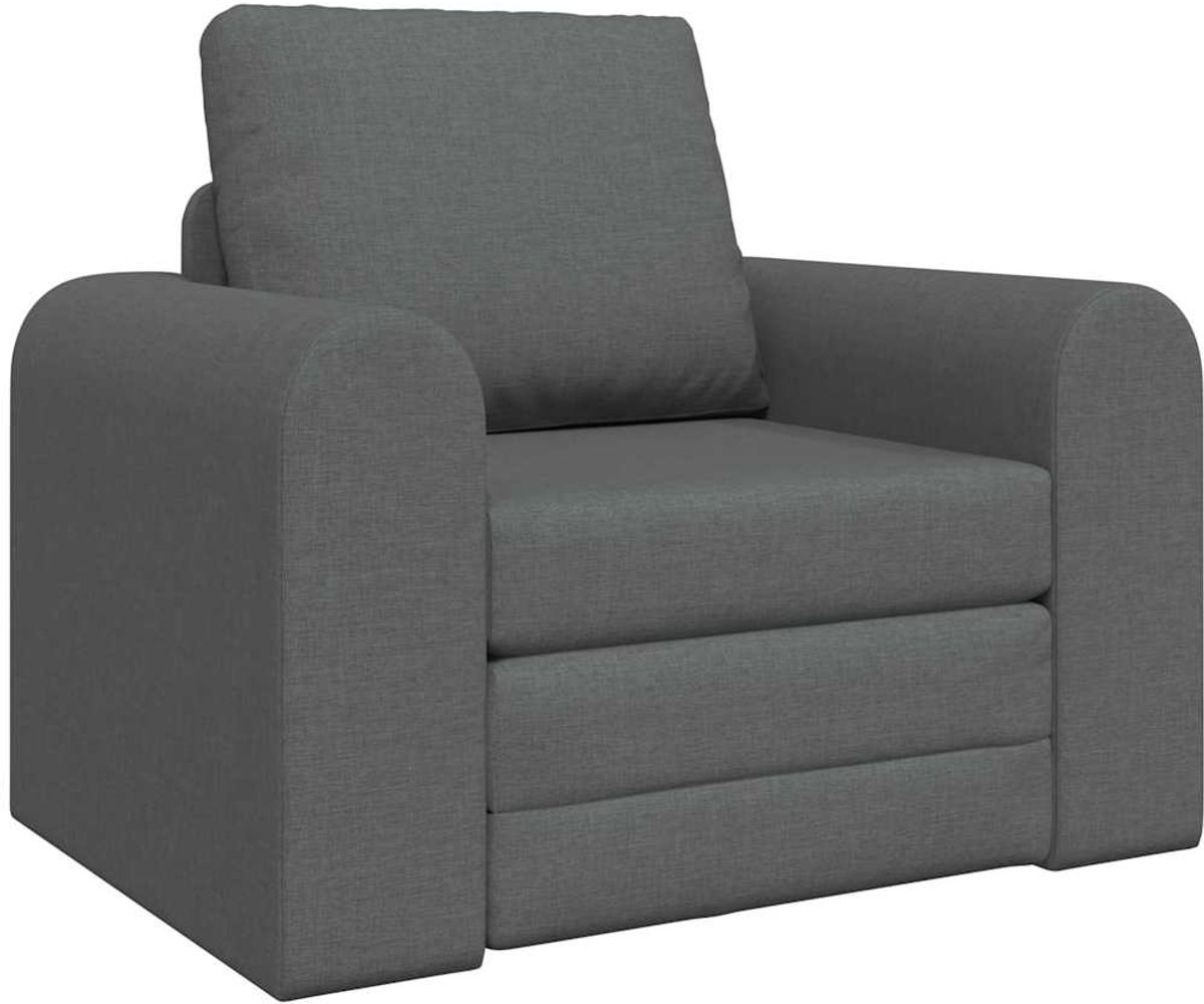 Slaapstoel - Uitklapbaar - Slaapbank - Logeerbed - Zetelbed - Slaapfauteuil - Vouwbed - 1 persoons - Zeer comfortabel - Donkergrijs