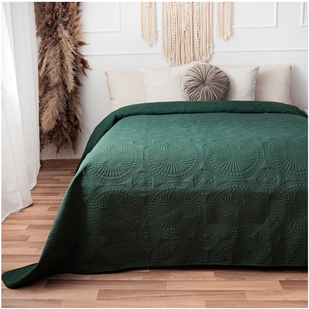 Azomor® Grote gewatteerde bedsprei in mandala ontwerp voor bank en bed