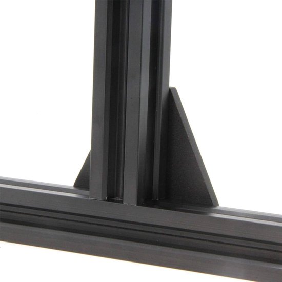 Befenybay 8 Stks/set Oppervlak Anodische Oxidatie Zwart T Vorm Hoekbeugel Plaat 5-Gat Buiten Joining Plaat voor 2020-serie Aluminium Profiel 3D Printer Frame (Zwarte T-8