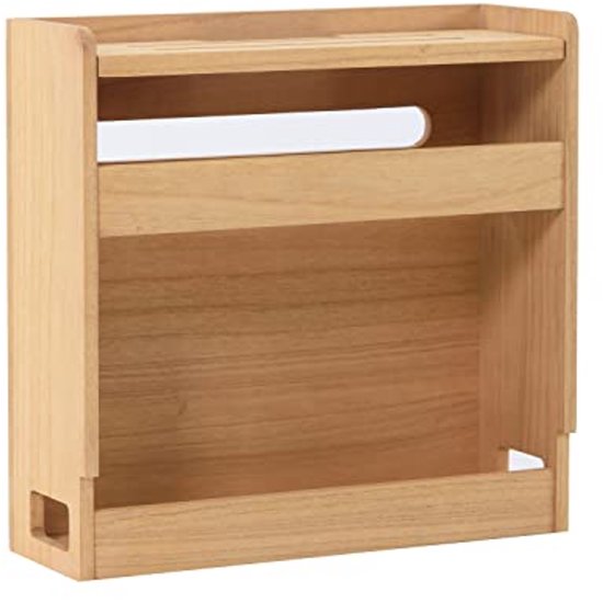 Houten WiFi Router Opbergdoos Muur – Kabelmanagement Box Voor Modem En Router – Wit 52.4x42.4x10cm