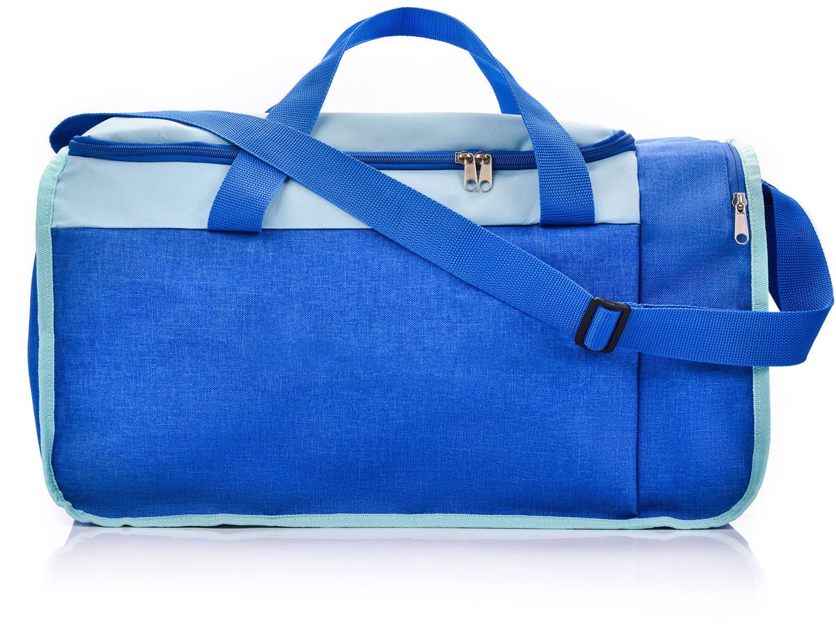 Meteor Widar - Fitness tas - Sportuitrusting - Ideaal voor sportschool en training - Blauw / Lichtblauw