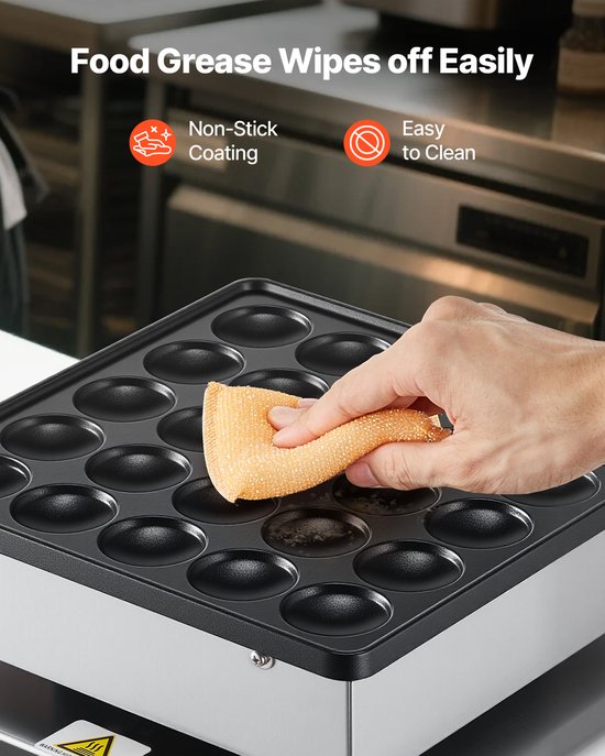 VEVOR 25-Delige Mini-Pannenkoekenmaker voor Commercieel Gebruik van Vevor — afbeelding 4