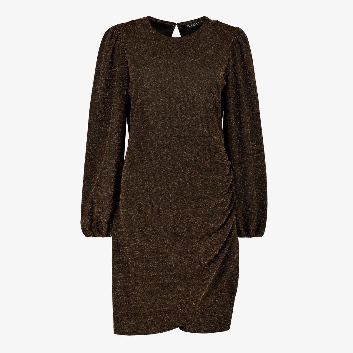 TwoDay dames party jurk zwart met gouden shimmer - Maat XL
