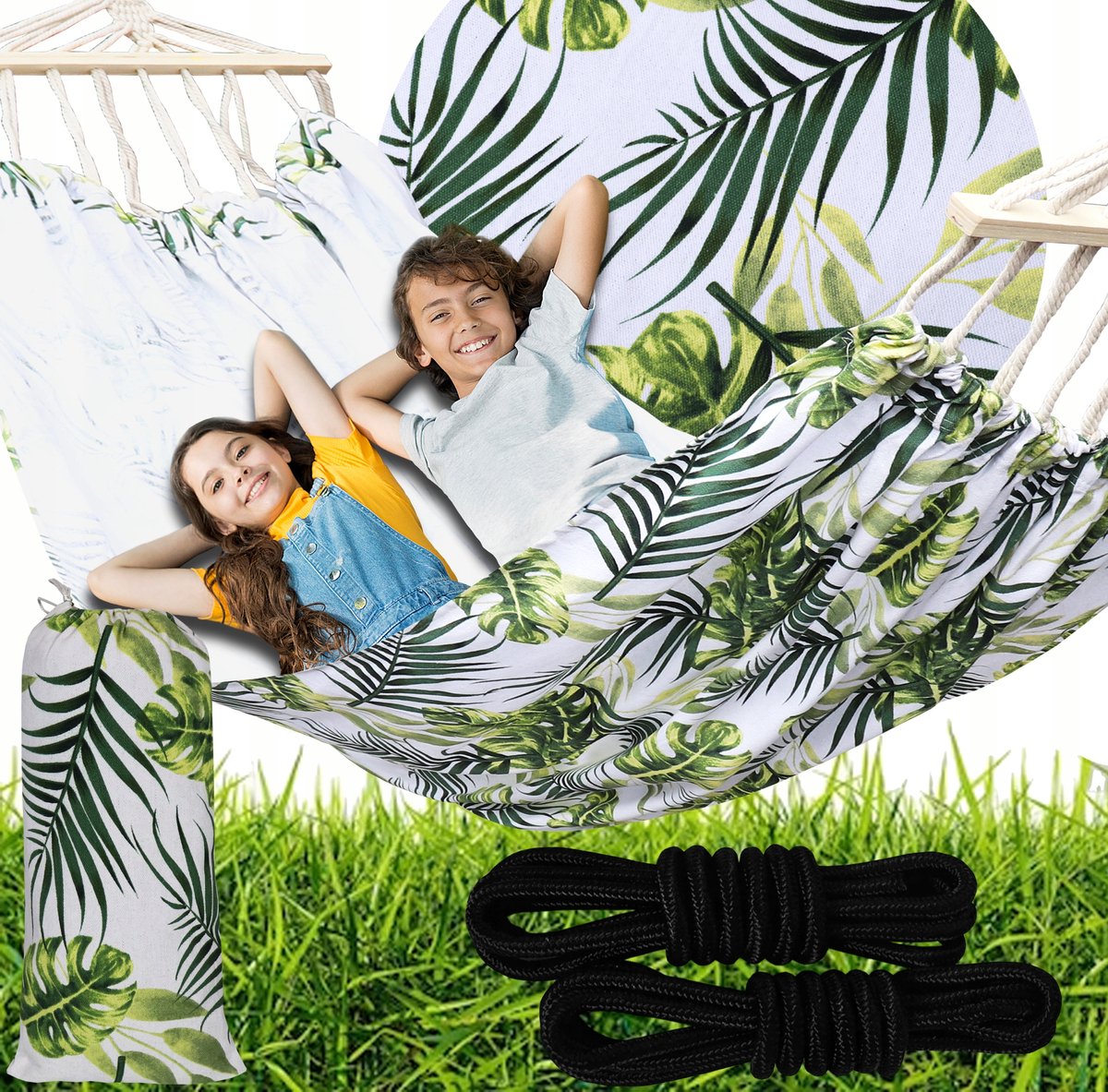 XXL Dubbele Hangmat 280x150cm met Draagtas - Comfortabel & Sterk