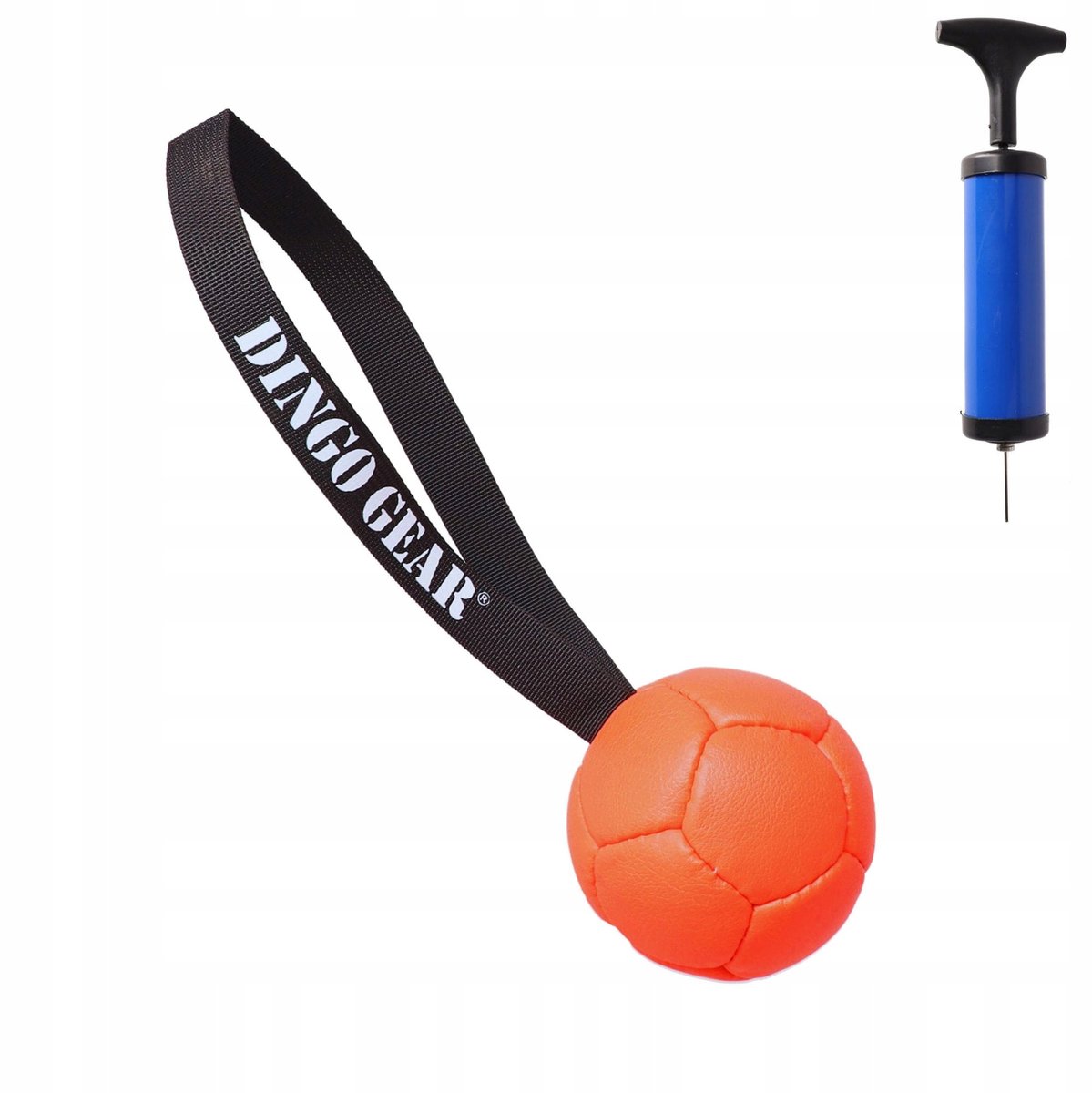 Dingo Gear Opblaasbare Hondenspeelbal Oranje Ø 8 cm met Pomp