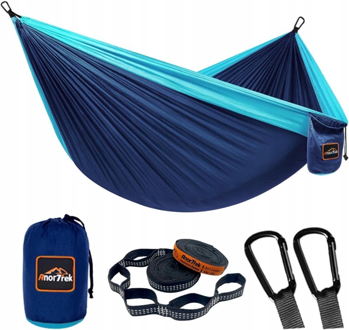 AnorTrek Camping Hamak - licht van gewicht, trekvermogen van 250kg, 300x198cm