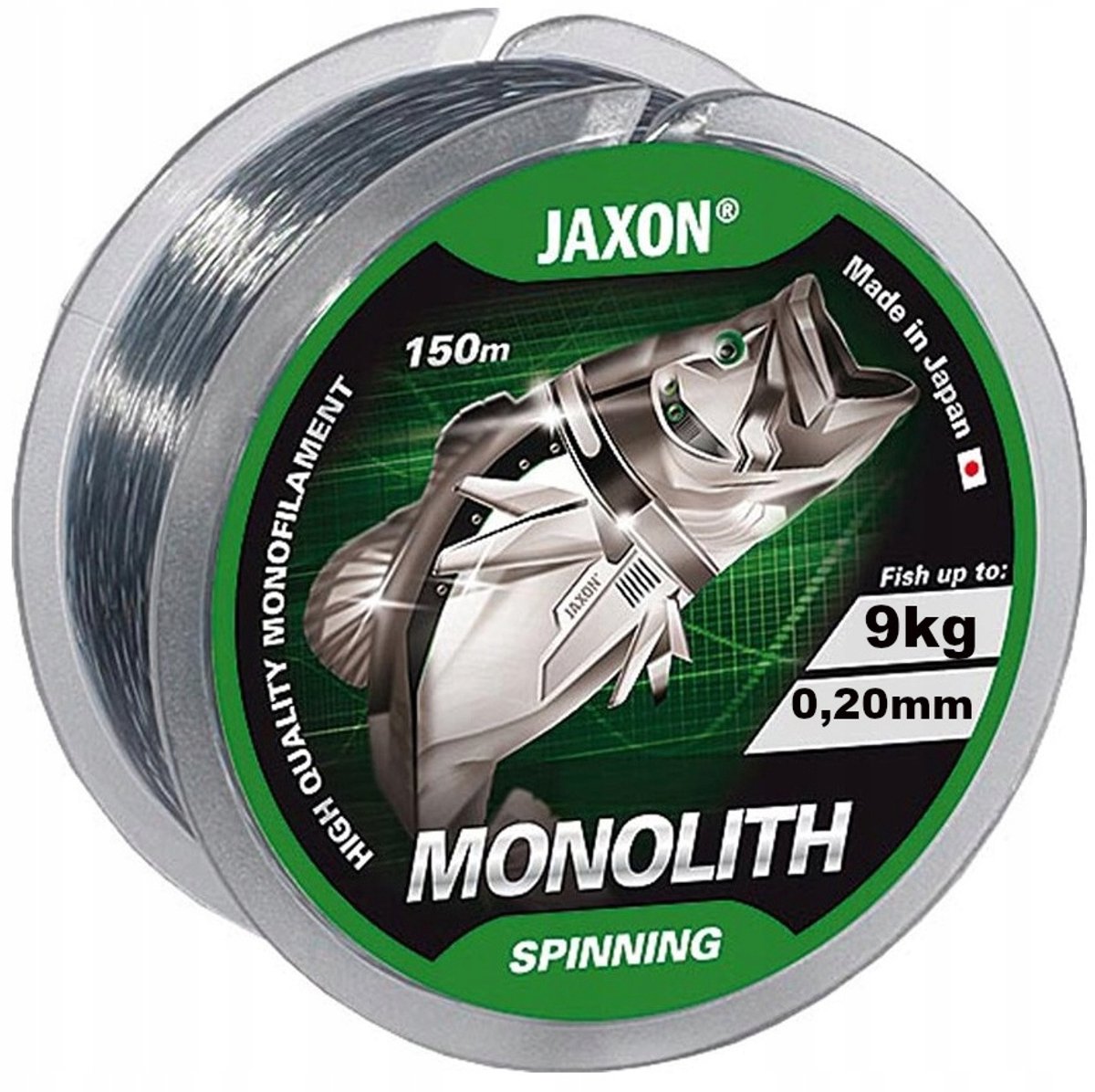 Jaxon Monolith Spinning Vislijn 150m 0.20mm - Transparant Grijs