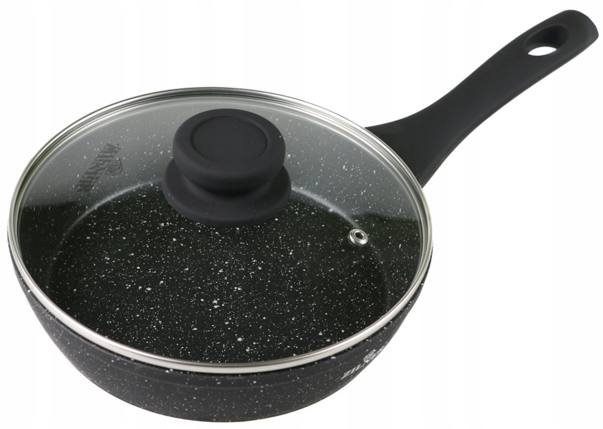 Zilner Koekenpan Zwart 18 cm Marmeren Coating - ZL7712