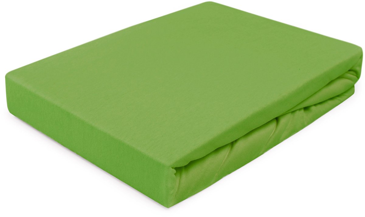 Jersey Hoeslaken met Elastiek 180x200 cm - Cactus Groen