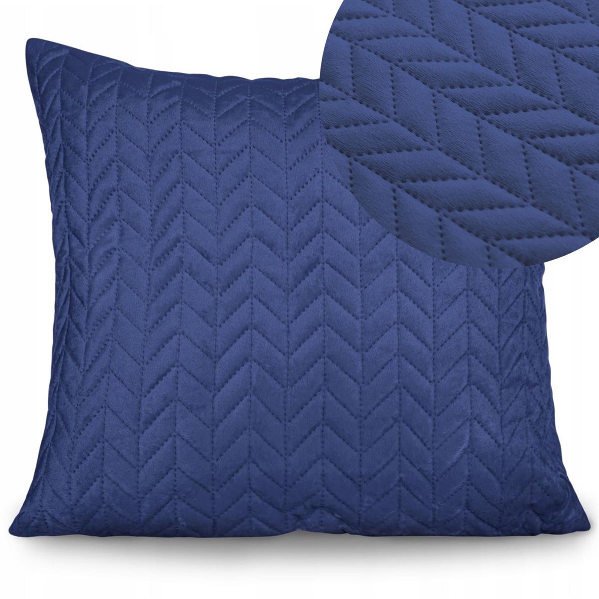 Decoratieve Kussenhoes 45x45 cm Velvet Moxie - Marineblauw