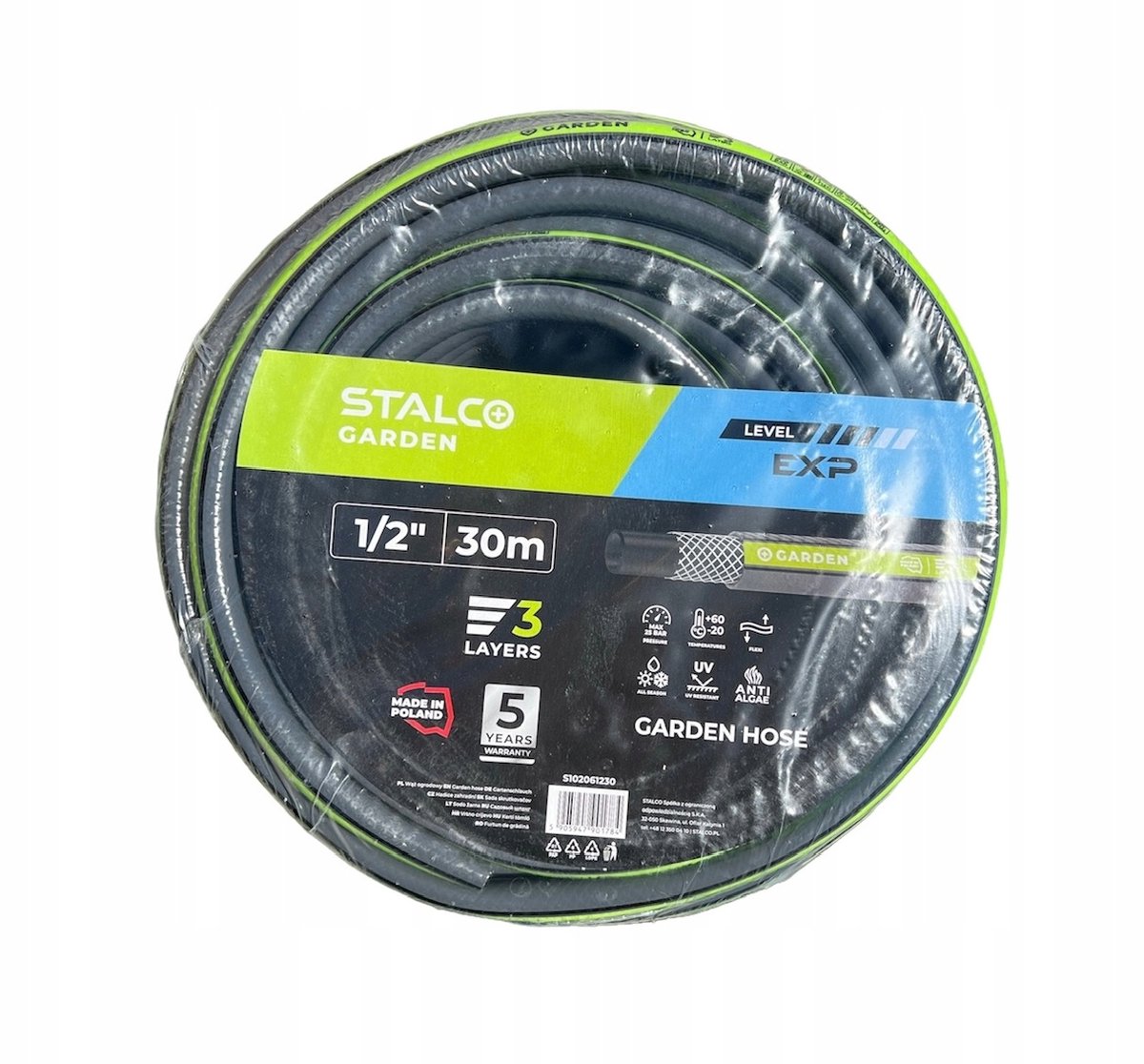 Stalco Tuinslang 1/2" 30m 3-laags UV-bestendig - S102061230