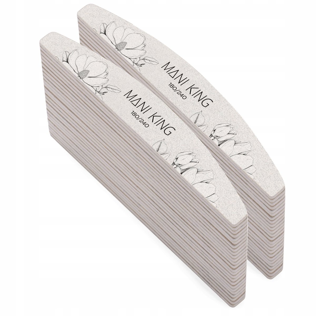 Mani King Nagelvijl 180/240 Halve Maan 50 Stuks