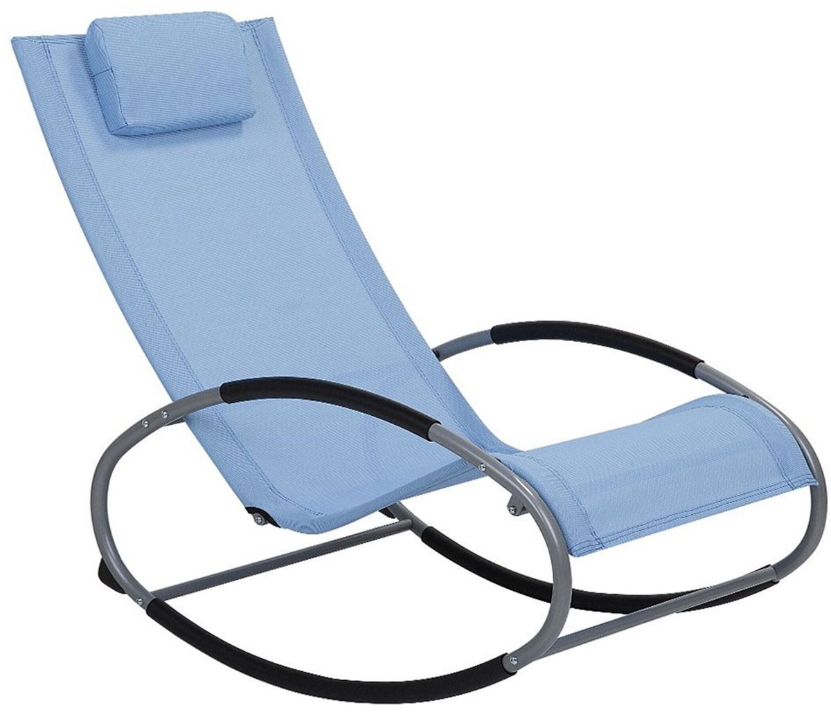 Beliani CAMPO - Strandstoel - Blauw - Polyester
