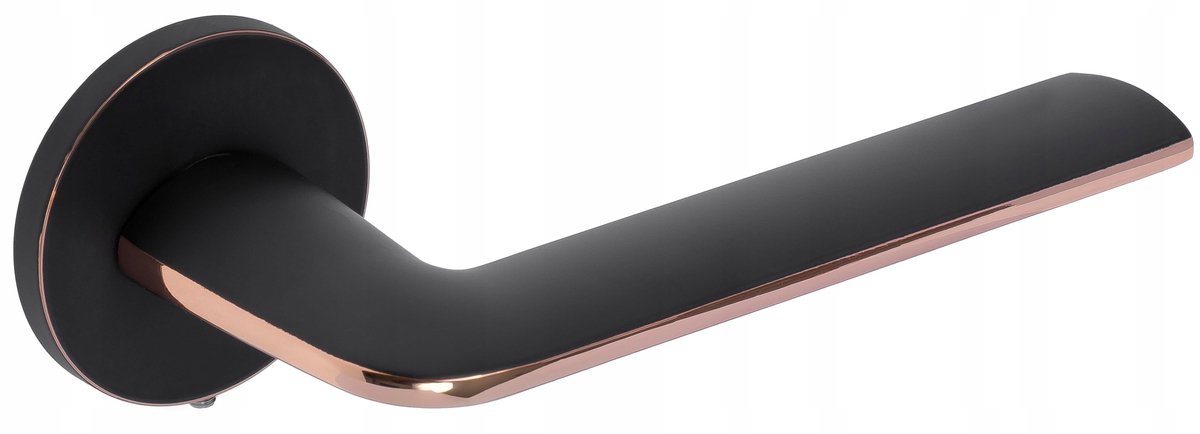 Kuchinox Maroko Slim Deurklink Rond Zwart/Goud 6mm