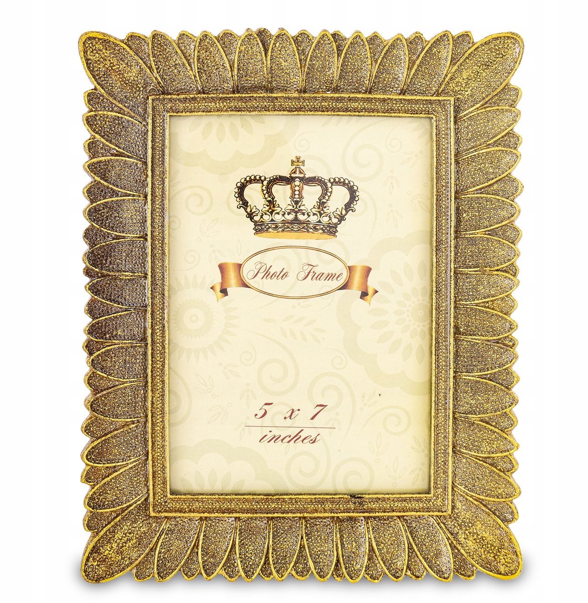 Vintage Gouden Fotolijst 13x18 Staand Metaal