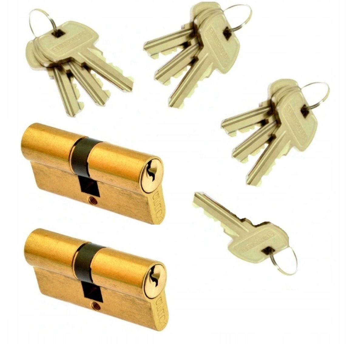2x GERDA Cilinderslot 30/40mm met 10 Sleutels - Gelijksluitend