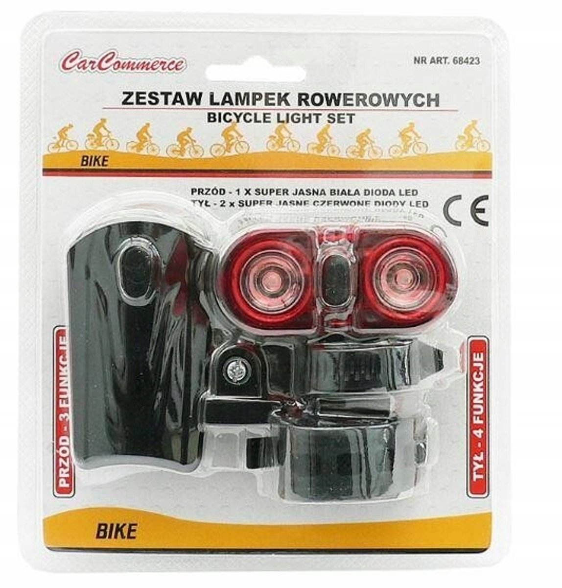 Fietsverlichting LED Set Voor & Achter - Zwart