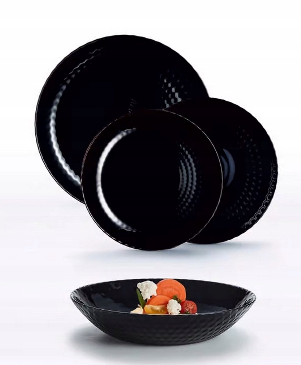 Luminarc Pampille Servies 18-delig Zwart - 6 Personen