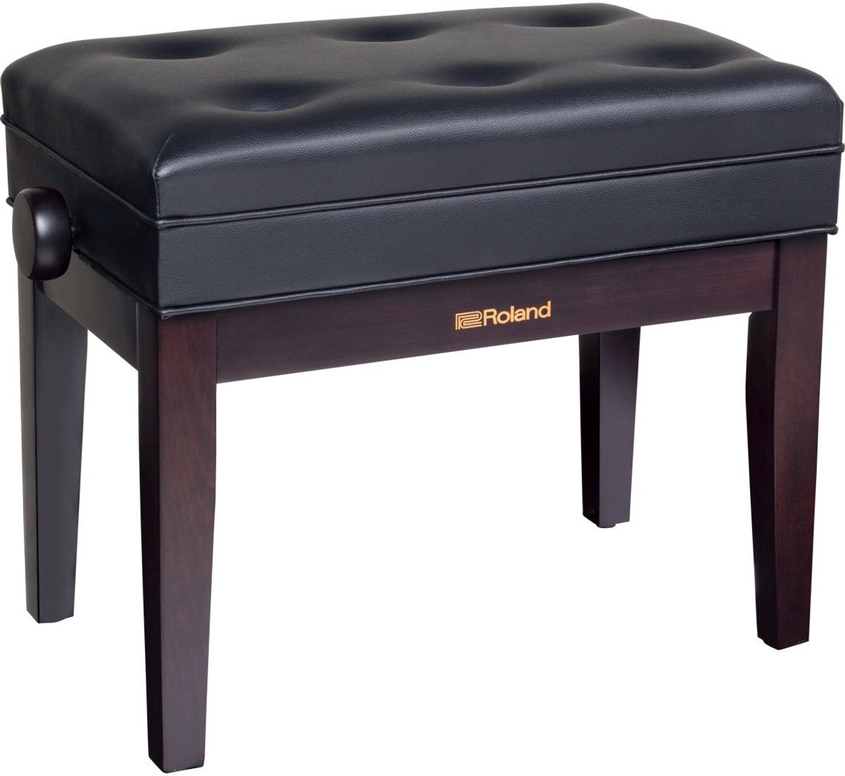 Roland RPB‑400RW – Verstelbare Pianobank met Opbergruimte – Rosewood, Massief Hout & Comfortabele Vinyl Zitting