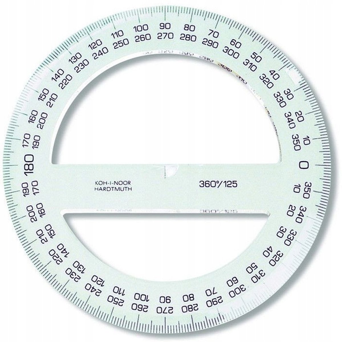 Koh-I-Noor Kwartronde 360/125 Gradenschijf - Precisie Tekeninstrument