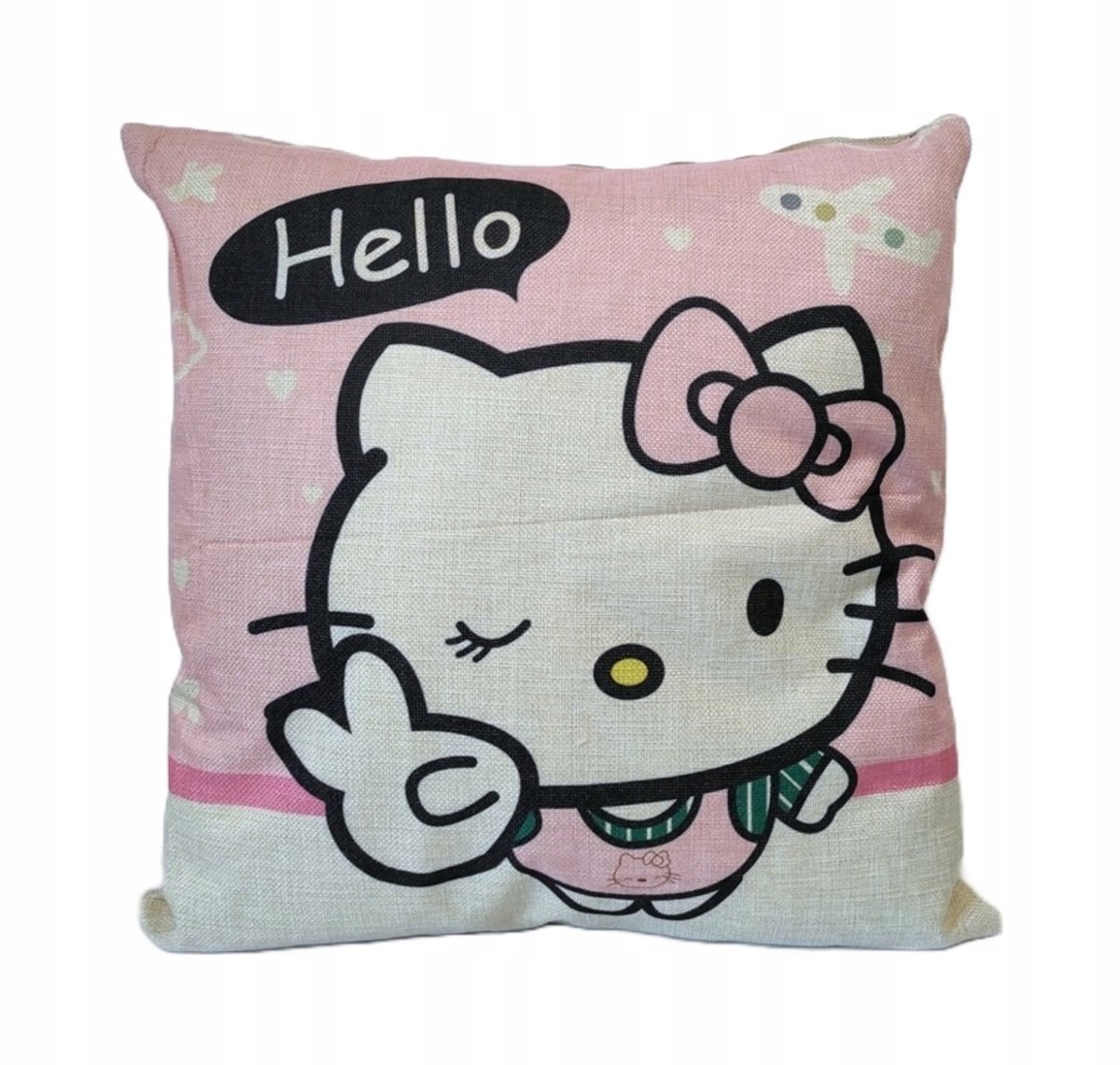 Decoratieve Linnen Kussenhoes 45x45cm - kattenprint