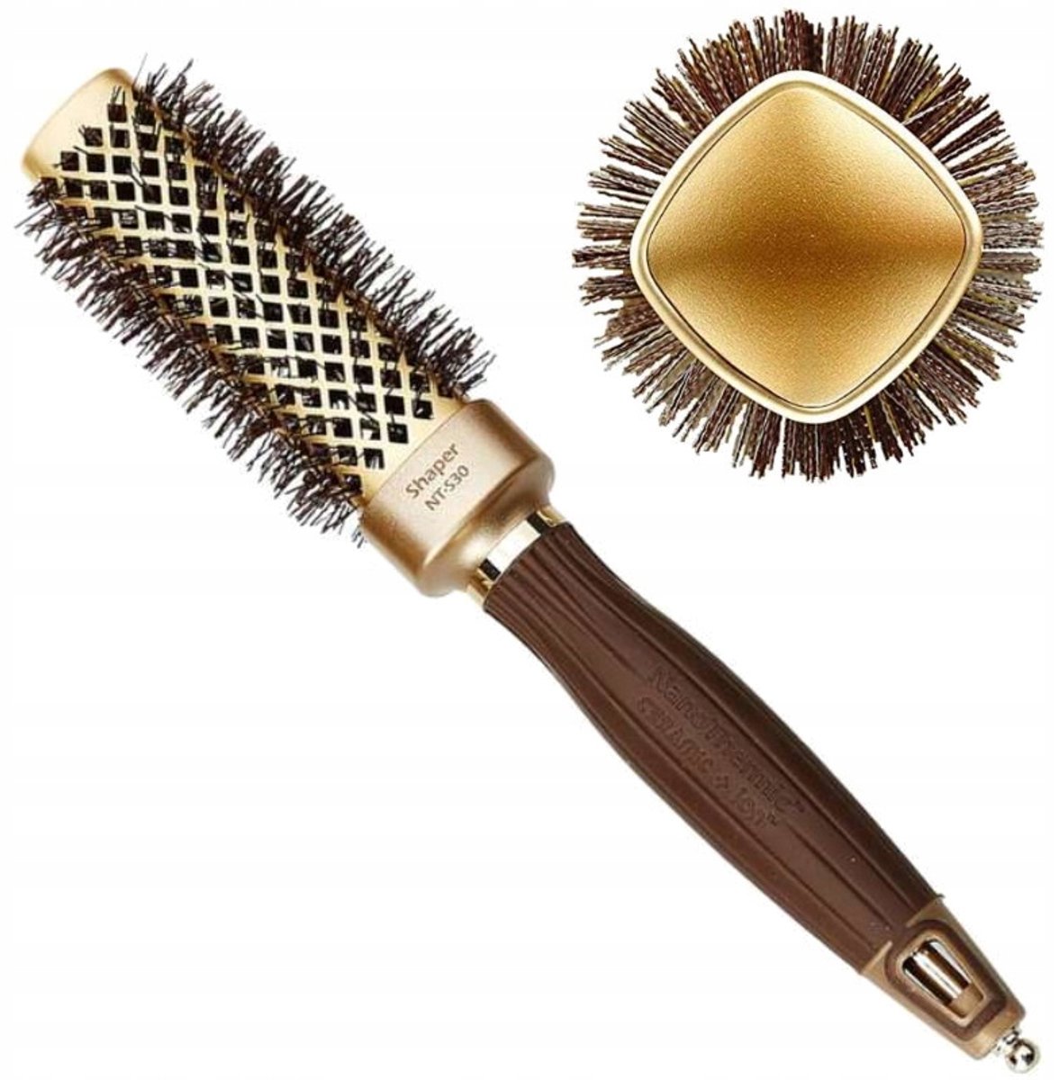 Olivia Garden Keramische Vierkante Borstel 30mm - Haarstyling