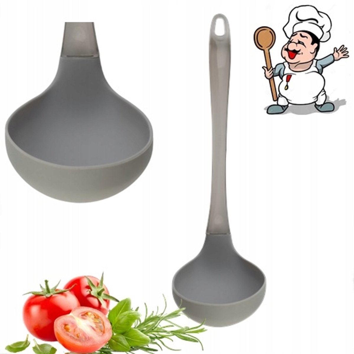 Siliconen soeplepel 30x9cm - Handige opscheplepel voor sauzen en compote
