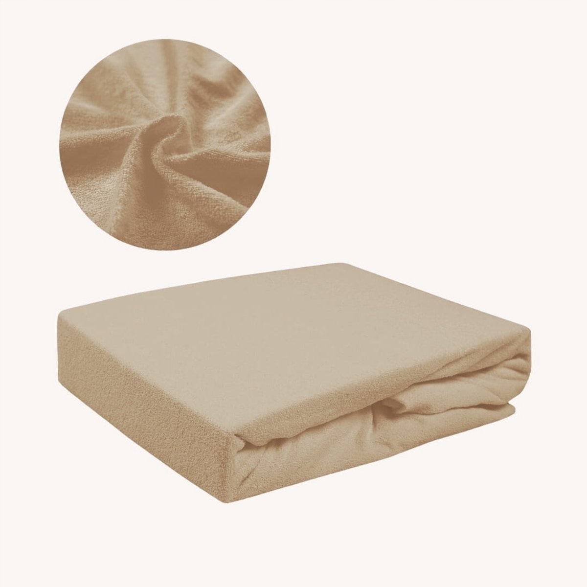 Traditioneel badstoflaken zonder elastiek 200x220 Beige