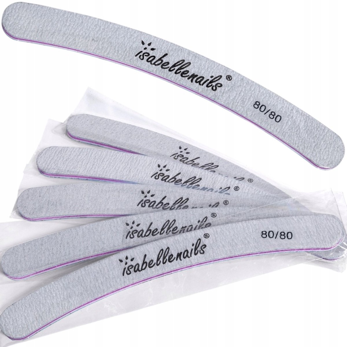 25x Nagelvijl Banaan Zebra 80/80 - Professioneel & Ergonomisch