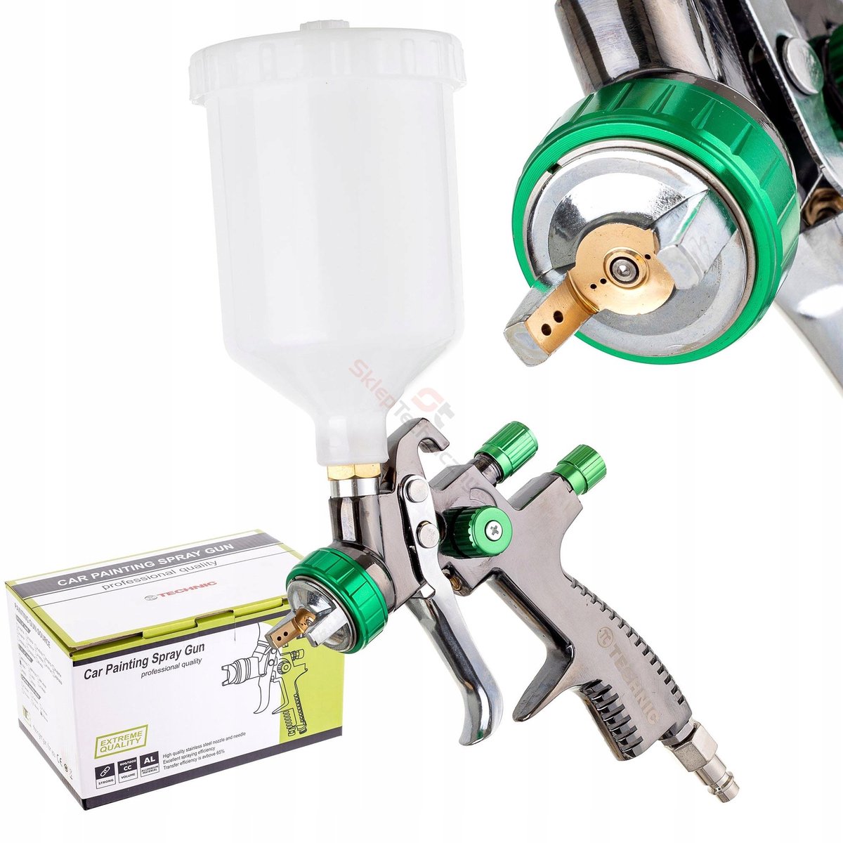 Verfspuitpistool LVLP 2.0mm met 600ml tank