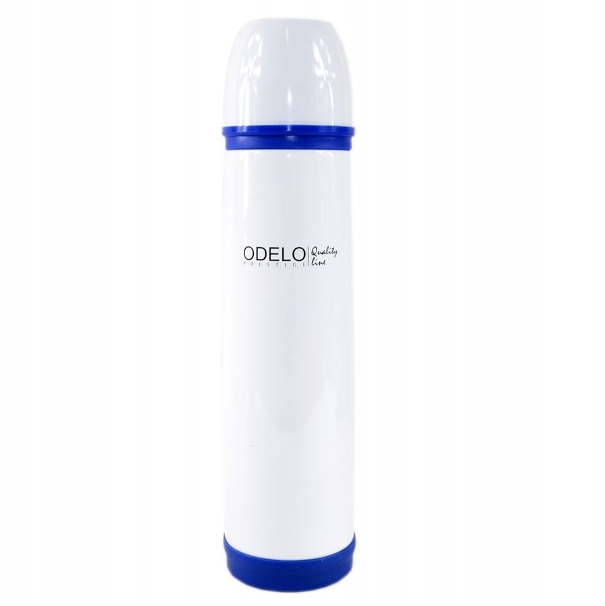 ODELO ELVIO Thermos RVS 1L Wit/Blauw - Houdt Dranken Warm & Koud