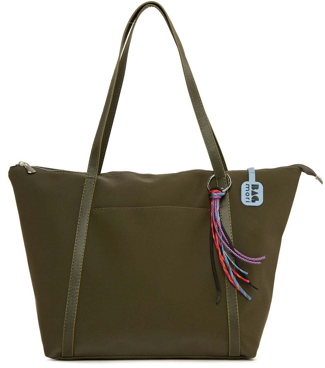 Bagmori Shopper Satijnen Shopper met Multicolor Kwastdetail