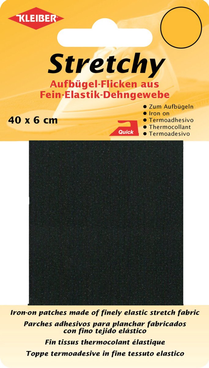 KLEIBER rekbare reparatiestukken, 400×60 mm, wit, 100% polyester