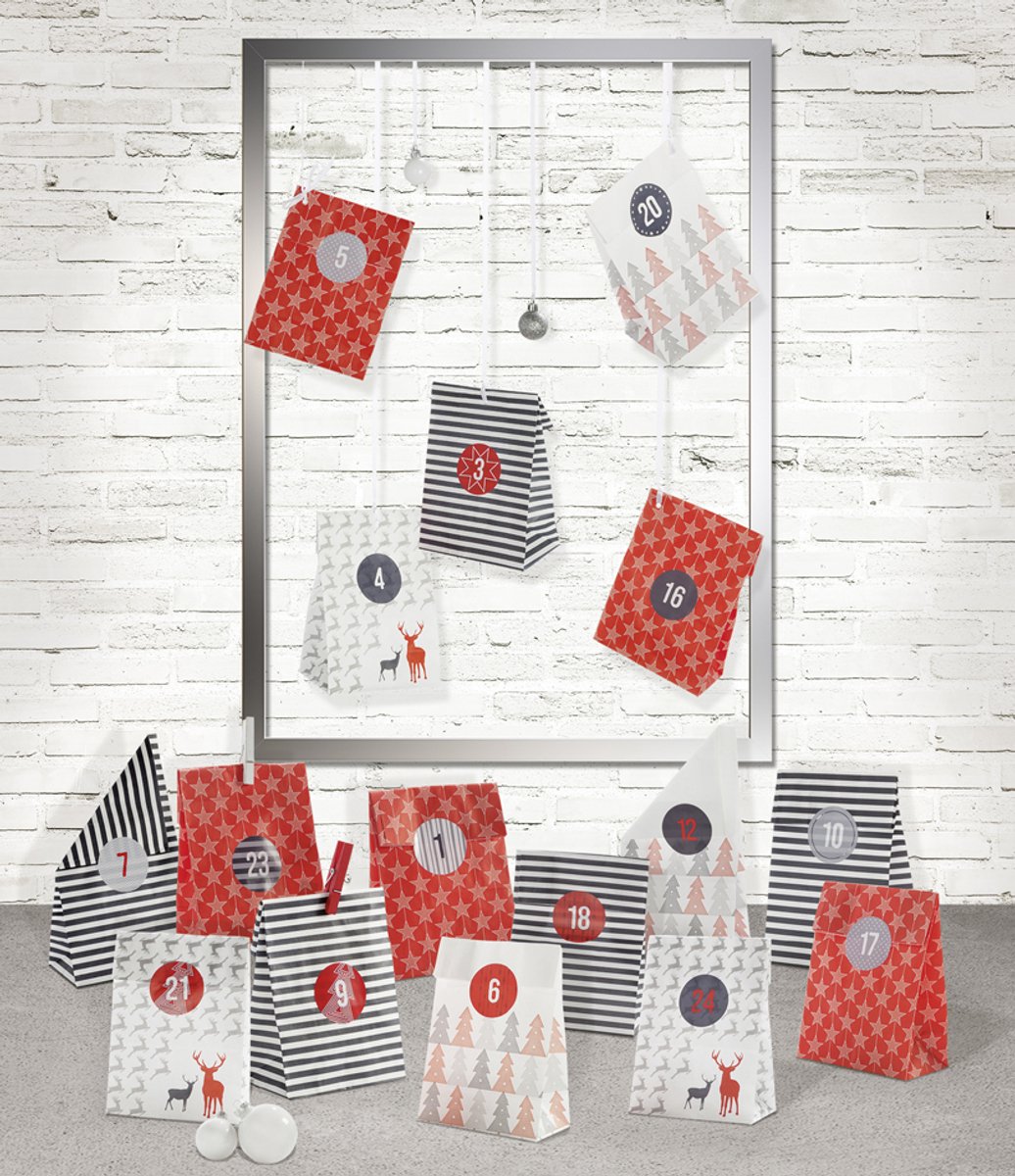Kerstkalender 24 Kalenderafdekhoezen 'STYLE'