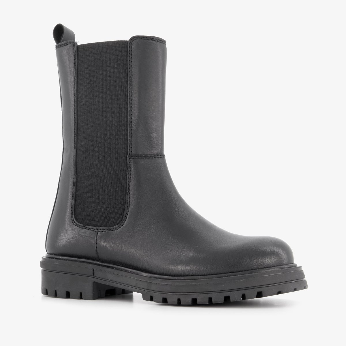 Groot leren meisjes Chelsea boots zwart - Maat 31 - Uitneembare zool