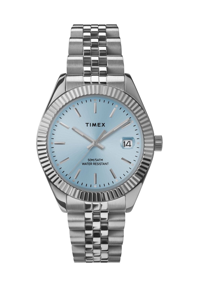 Timex Timex Legacy Kwarts Analoog Horloge Blauw Case: 100% Stainless Steel | Armband: 100% Stainless Steel 34 mm TW2W49800AJ, TW2W49900AJ