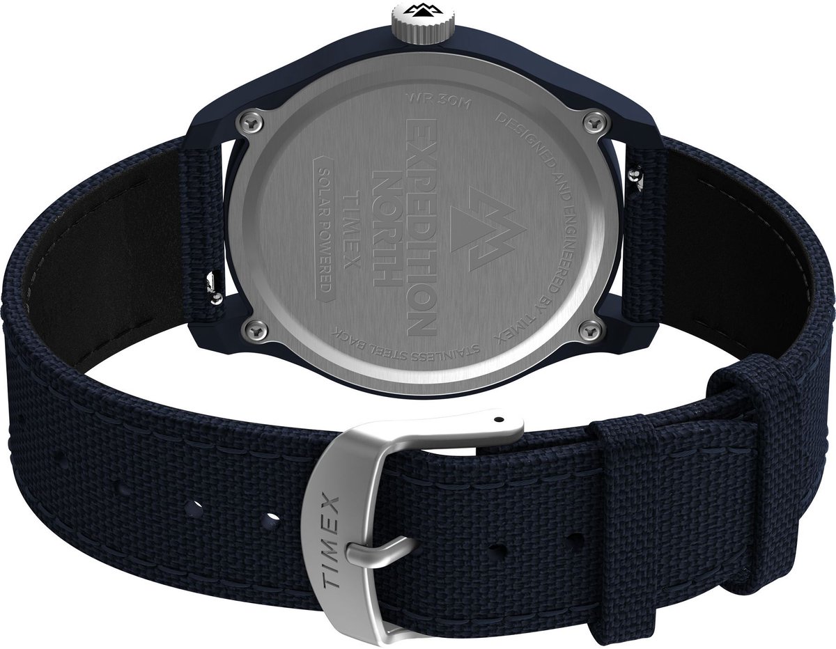 Timex Expedition Northâ® Traprock Solar Kwarts Analoog Horloge Blauw Case: 100% Recycled Material | Armband: 100% Recycled Material 40 mm TW2W71000AJ, TW2W71200AJ