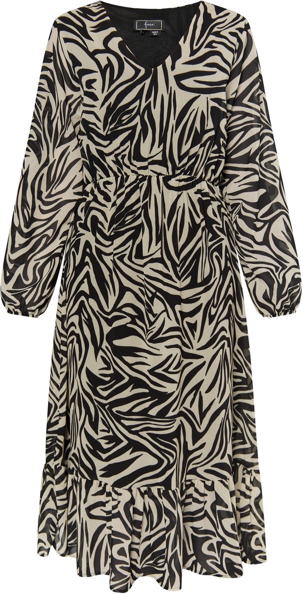 Faina Jurkje met zebraprint beige/ zwart