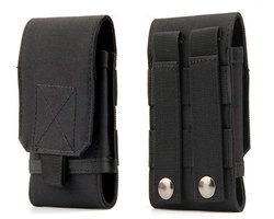 Geschikt voor Universele tactische holster, militaire mobiele telefoon, heuptas, EDC-beveiligingstas, draagtas, accessoirekit, heuptas, compatibel met iPhone 13 mini, 12 mini, 11 mini, 6/6s, 7, 8 SE, Samsung Galaxy S4 mini