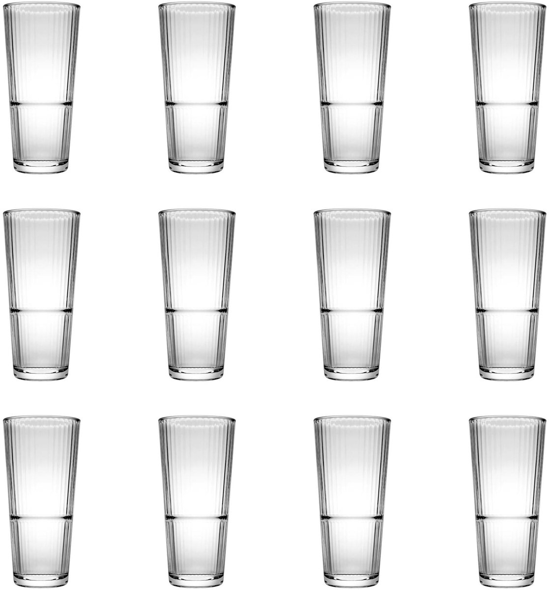 Pasabahce - Grande Sunray - Longdrinkglazen - 12 stuks - 46 cl - Glazen - Waterglas