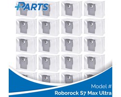 Roborock S7 Max Ultra Stofzakken (20 Stuks, Plus.Parts® alternatief voor 8.02.0132)