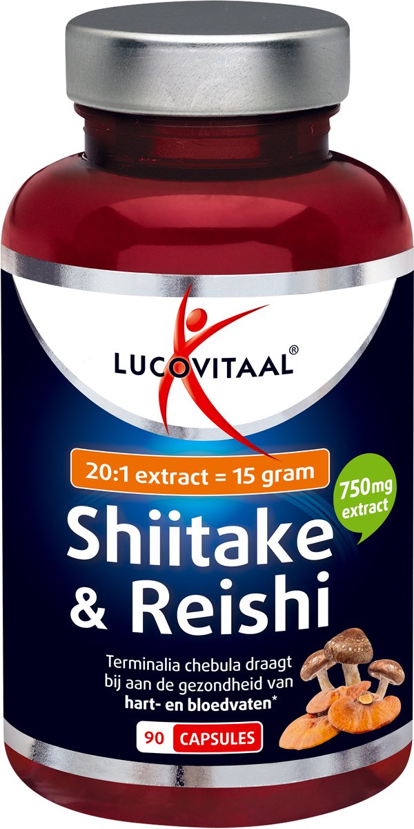 Lucovitaal Voedingssupplementen Capsules Shiitake & Reishi 90Cap